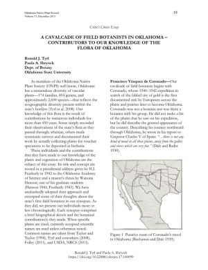 Oklahoma Native Plant Record, Volume 13, Number 1, December 2013