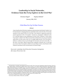Evidence from the Forty-Eighters in the Civil War∗