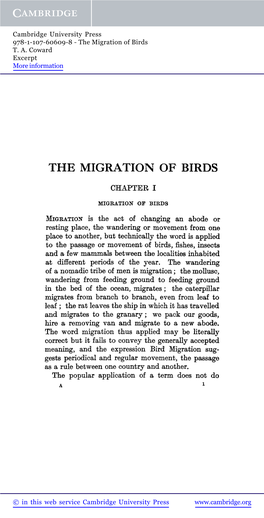 The Migration of Birds T