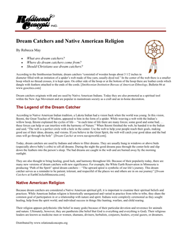 Dream Catchers and Native American Religion
