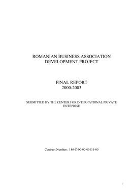 Romanian Business Association Development Project