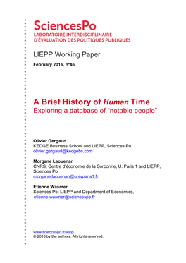 A Brief History of Human Time