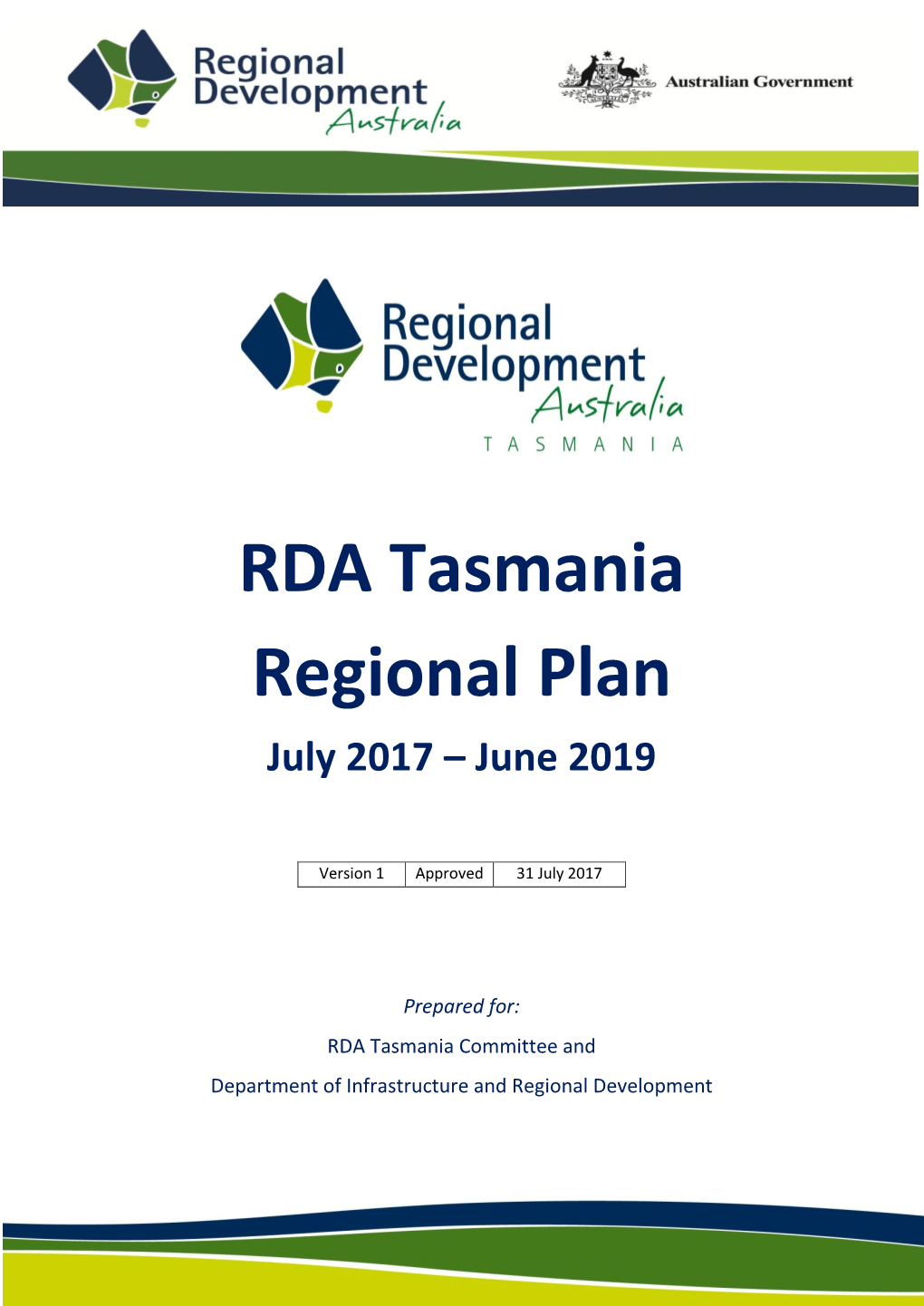 RDA Tasmania Regional Plan 2017 - 2019