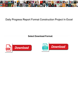 Daily Progress Report Format Construction Project in Excel