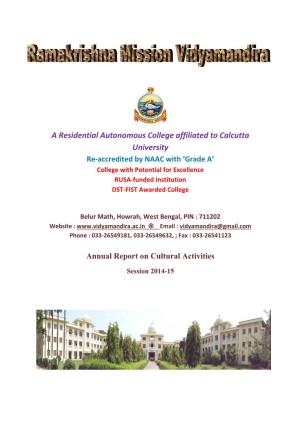 A Residential Autonomous College Affiliated to Calcutta University