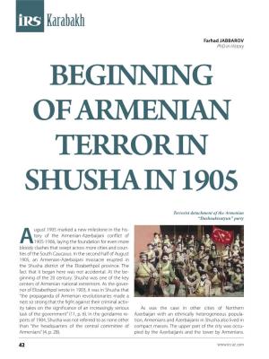 Beginning of Armenian Terror in Shusha in 1905