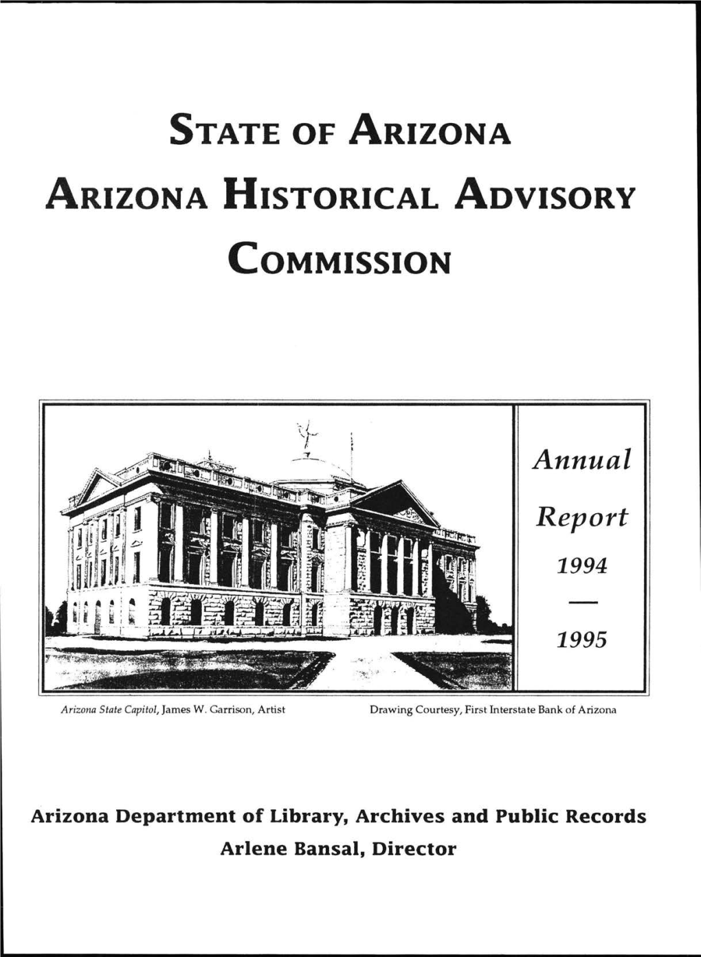 State of Arizona Arizona Historical Advisory Commission