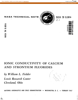 Ionic Conductivity of Calcium and Strontium Fluorides