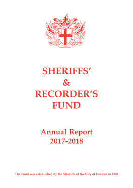 SHERIFFS' & RECORDER's FUND Annual Report 2017
