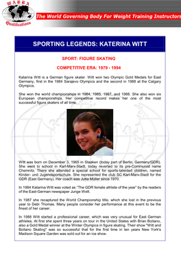 Sporting Legends: Katerina Witt