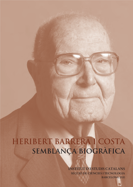 Heribert Barrera I Costa Semblança Biogràfica