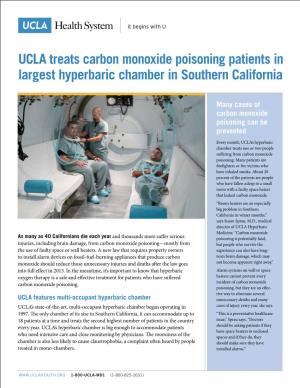 UCLA Treats Carbon Monoxide Poisoning Patients in Largest Hyperbaric Chamber in Southern California