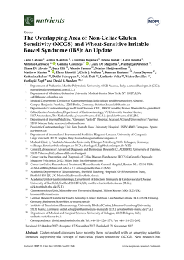 The Overlapping Area of Non-Celiac Gluten Sensitivity (NCGS) and Wheat-Sensitive Irritable Bowel Syndrome (IBS): an Update