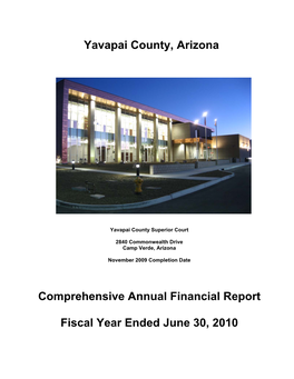 Yavapai County June 30, 2010 Financial Report