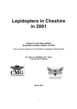 Lepidoptera Report 2001
