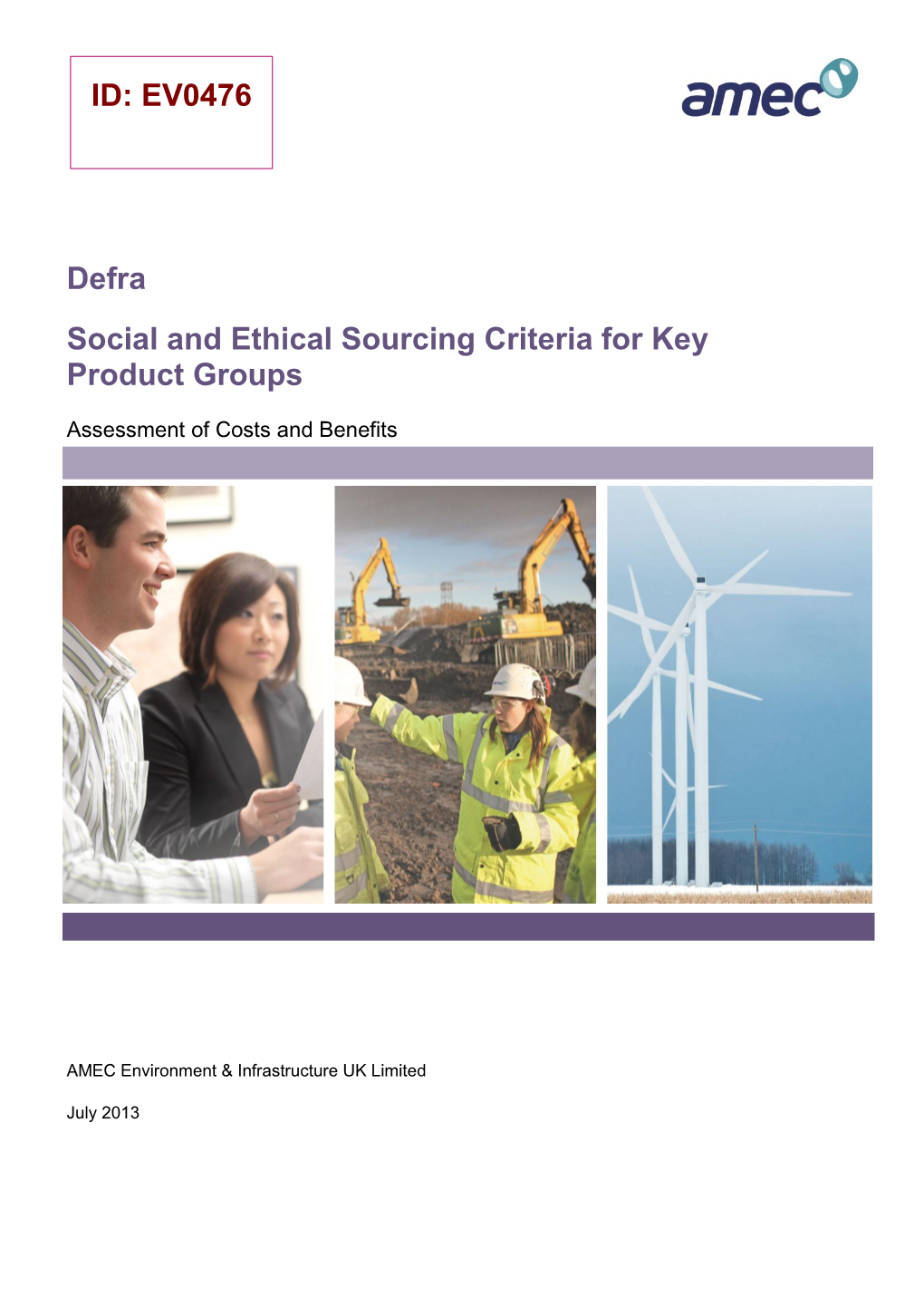 EV0476 Defra Social and Ethical Sourcing Criteria For