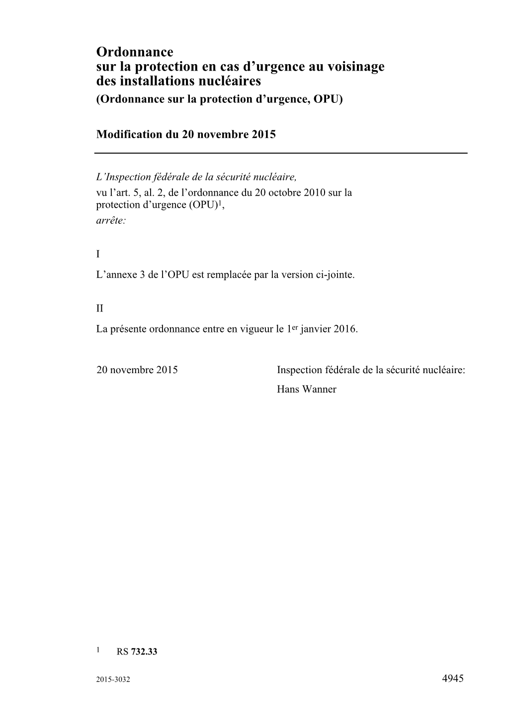 Ordonnance Sur La Protection En Cas D'urgence Au