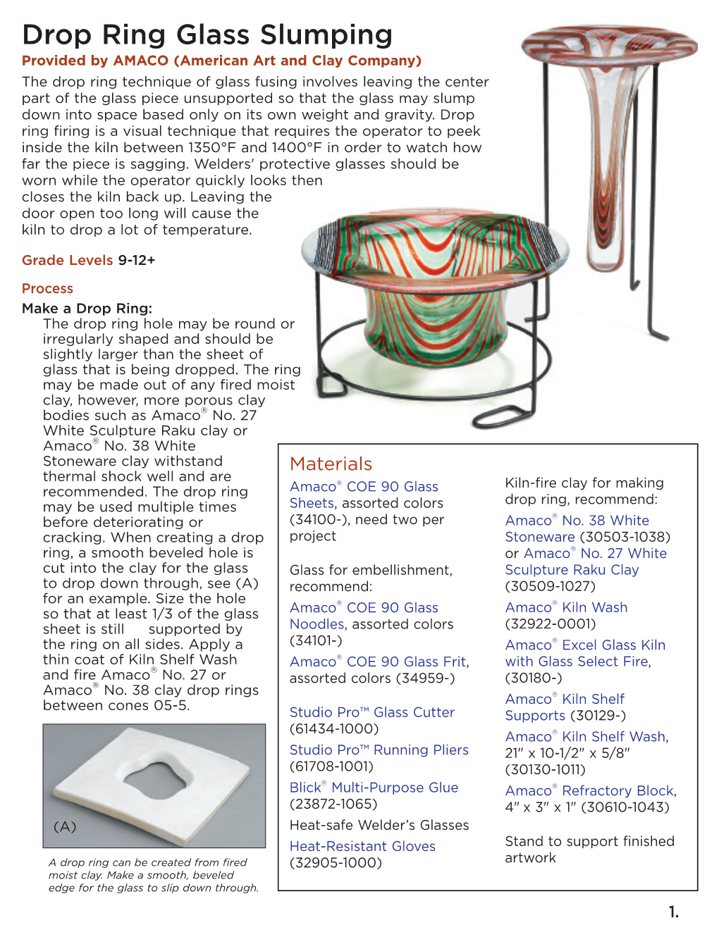 Drop Ring Glass Slumping