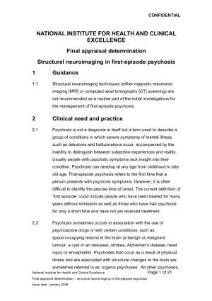 Atypical Psychosis (First Onset)