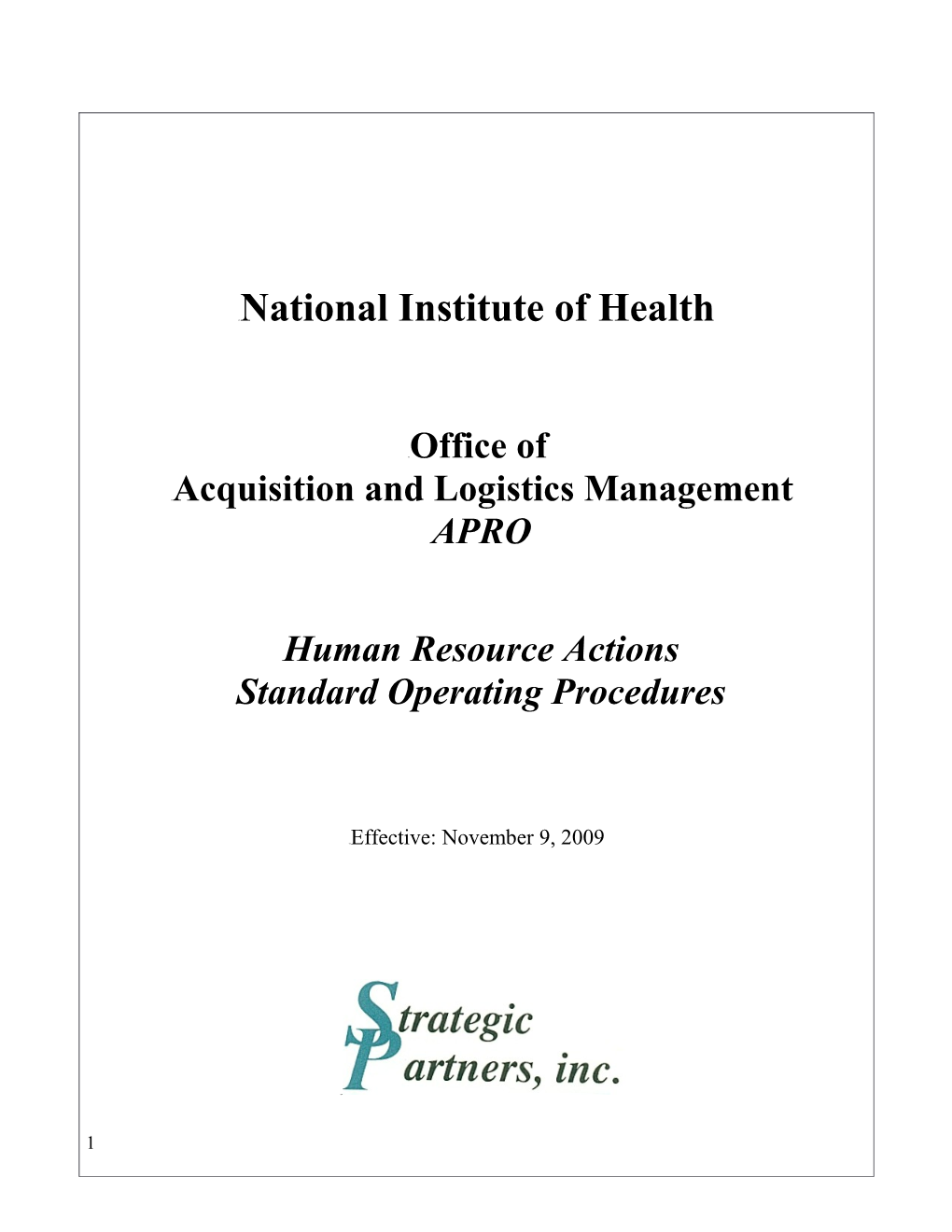 APRO Human Resource Actions Standard Operating Procedures