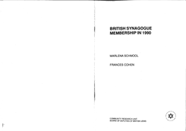 British Synagogue Membership in 1990