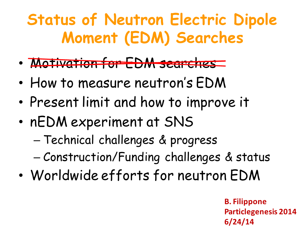 Status of Neutron Electric Dipole Moment (EDM)