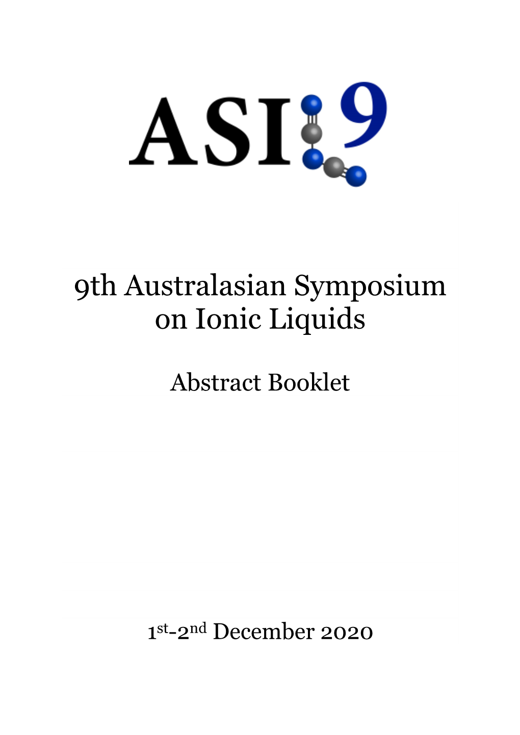 9Th Australasian Symposium on Ionic Liquids