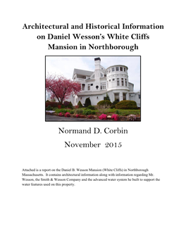 White Cliffs Architecture and History (2015)