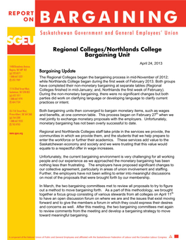 Regional Colleges/Northlands College Bargaining Unit