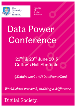 22 & 23 June 2015 Cutler's Hall Sheffield