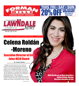Celena Roldán -Moreno Executive Director of Erie Joins NCLR Board By: Ashmar Mandou