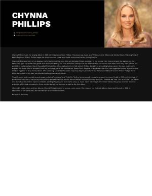 Chynna Phillips – Primary Wave Music