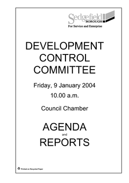 Development Control Committee Agenda Reports