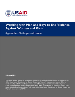 Working with Men and Boys to End Violence Against Women and Girls