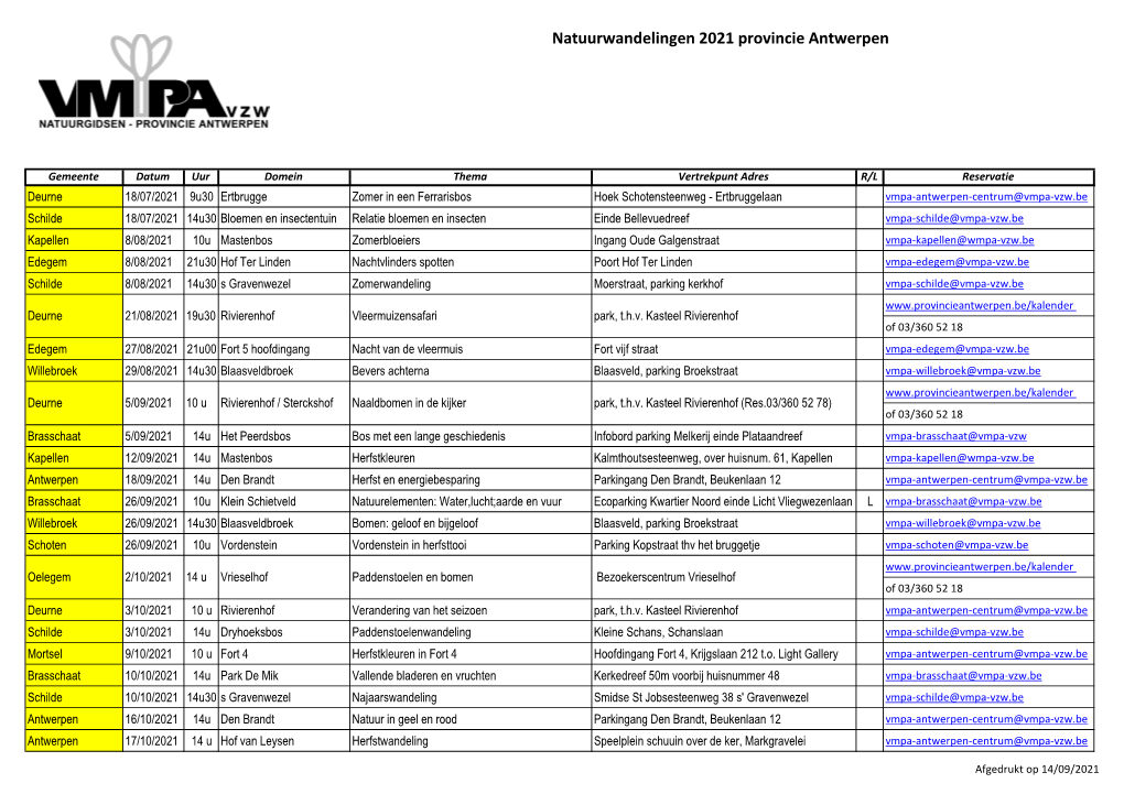 Wandelkalender 2021 Deel-2