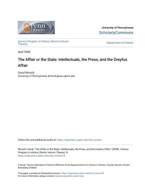 Intellectuals, the Press, and the Dreyfus Affair