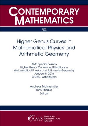Higher Genus Curves in Mathematical Physics and Arithmetic Geometry