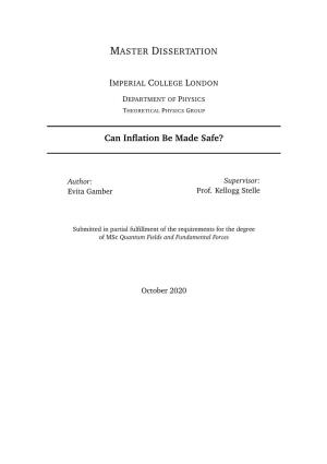 Can Inflation Be Made Safe?
