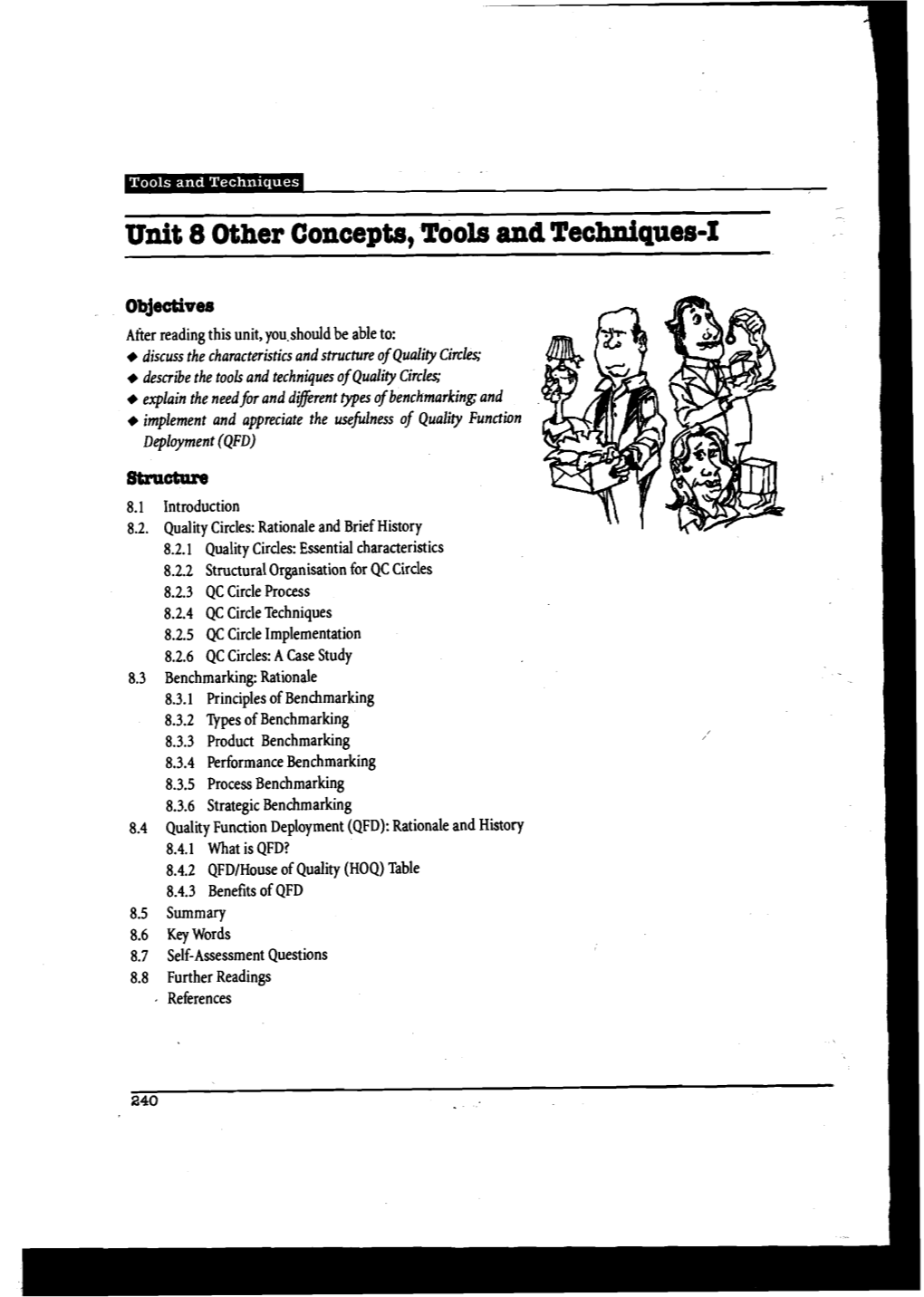 Unit 8 Other Concepts, Tools and Techniques-I