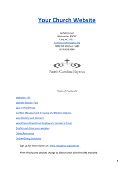 Your Church Website