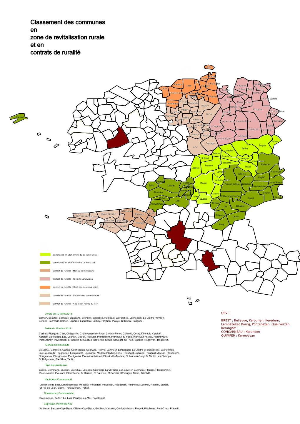 Classement Des Communes En Zone De Revitalisation Rurale Et En Contrats De Ruralité