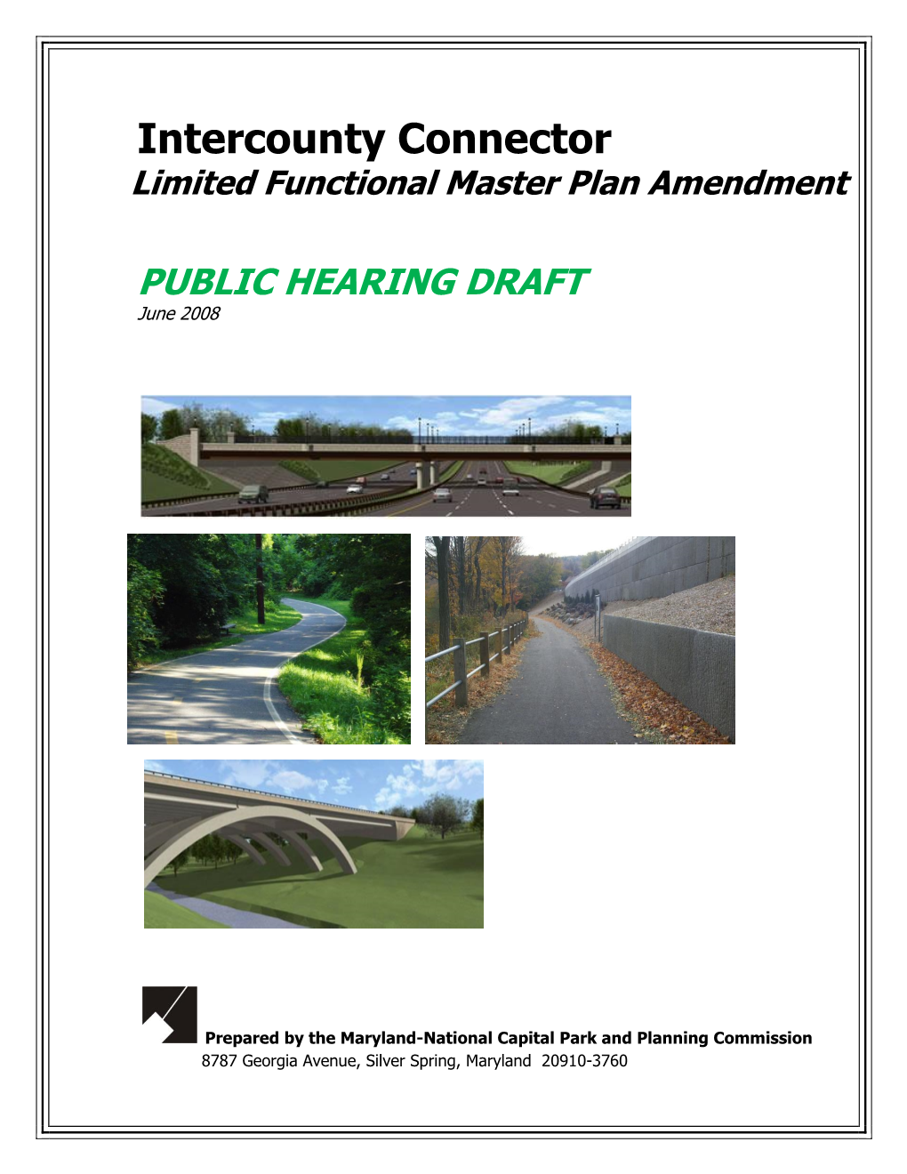 Intercounty Connector Limited Functional Master Plan Amendment