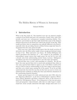 The Hidden History of Women in Astronomy