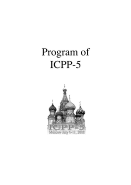 Final Program of ICPP-5