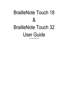 Braillenote Touch User Guide