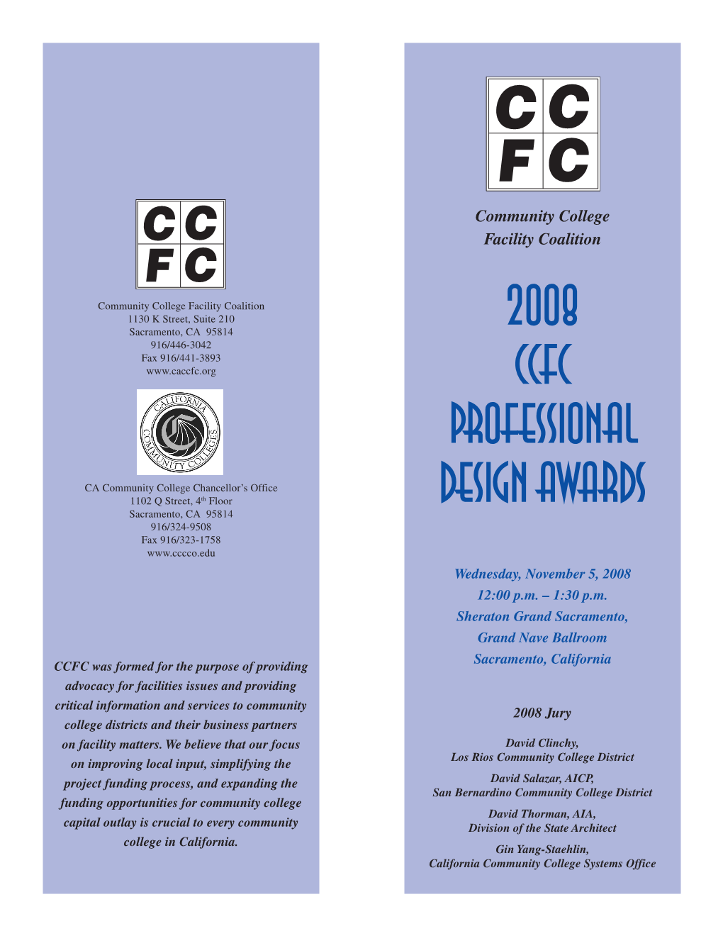 2008 CCFC Professional Design Awards