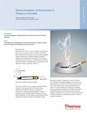 Determination of Ammonia in Tobacco Smoke