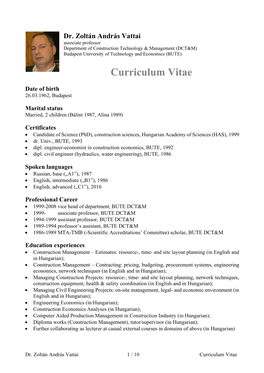 Curriculum Vitae