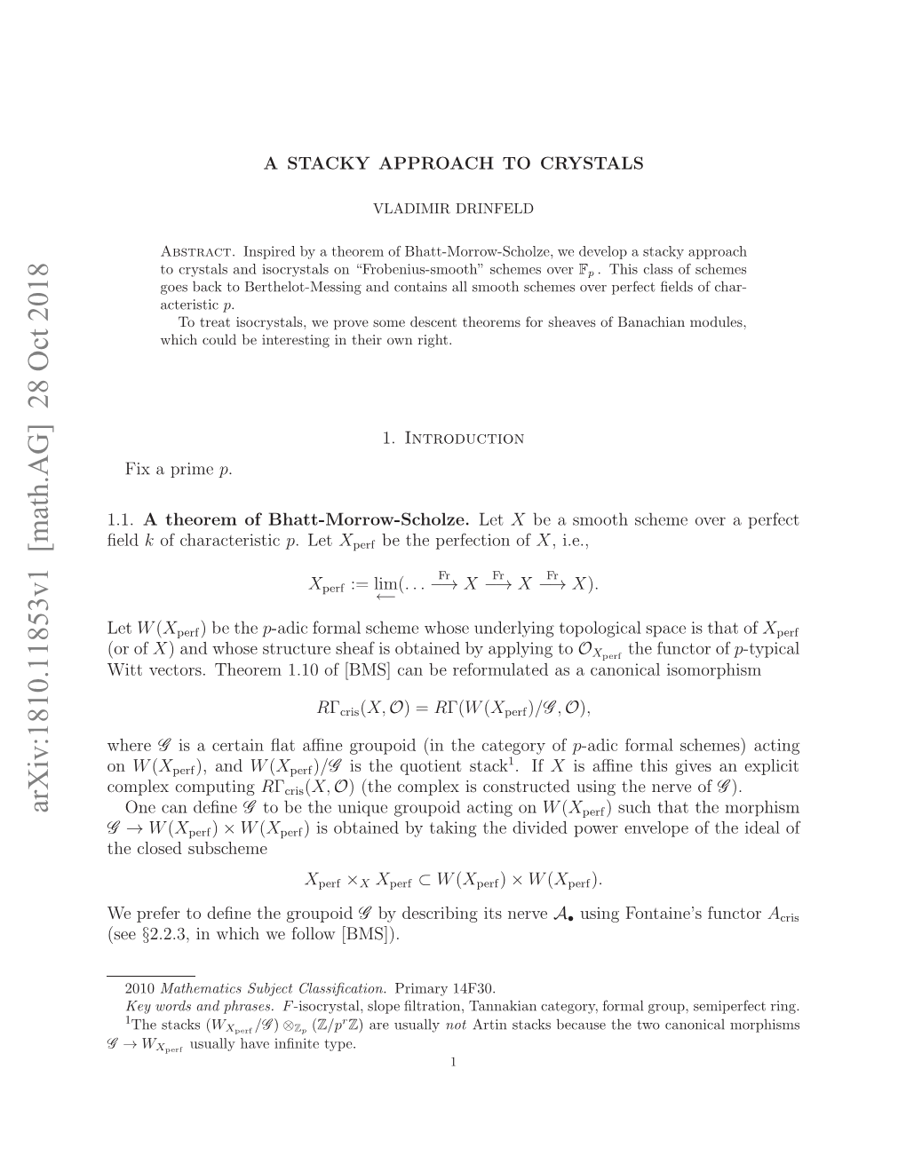 A Stacky Approach to Crystals