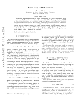 Proton Decay and Sub-Structure